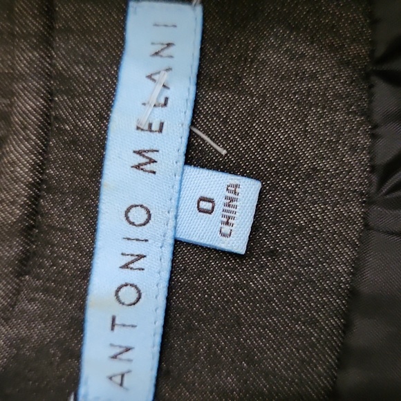 Elegant Black Gold Ruffled Women's Blazer Jacket Elegant Career Formal Size 0 - Picture 9 of 12